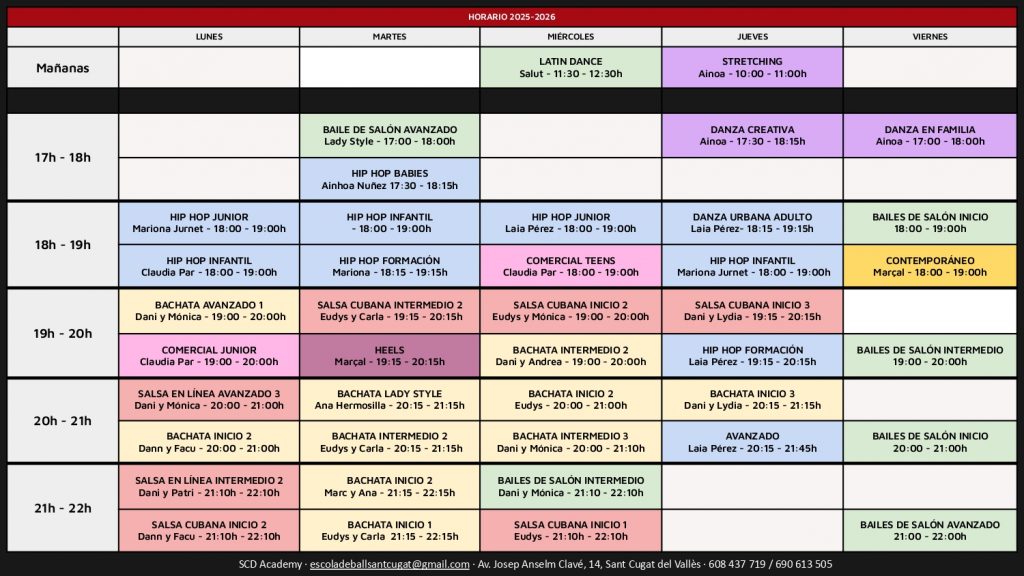 Horario 25-26